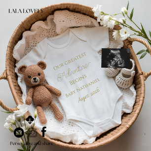 Neutrale baby onthulling zwangerschapsaankondiging aankondiging