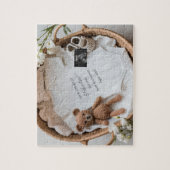 Neutrale baby onthulling zwangerschapsaankondiging legpuzzel (Verticaal)