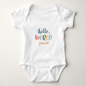 Neutrale baby shower baby met eigen naam romper (Voorkant)