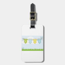NEUTRALE BABY SHOWER FEEST ARTIKELEN CADOS BAGAGELABEL