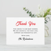 Neutrale Baby Shower Kerstman Baby Winter Hoed Bedankkaart (Staand voorkant)