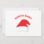 Neutrale Baby Shower Kerstman Baby Winter Hoed Bedankkaart (Achterkant)