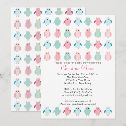 Neutrale Baby Shower-uitvindingen bij zoete eigena Kaart (Voorkant / Achterkant)