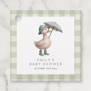 Neutrale Baby Shower van Kleine Eend Bedankjes Labels