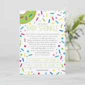 Neutrale Baby Sprinkle Uitnodiging (Staand voorkant)