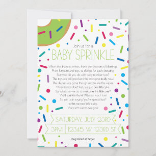 Neutrale Baby Sprinkle Uitnodiging