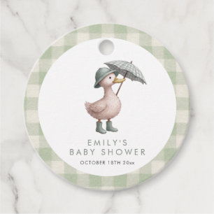 Neutrale babyborrel voor eendjes bedankjes labels