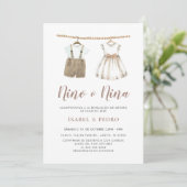 Neutrale babykleding Spaanse geslacht onthulling Kaart (Staand voorkant)