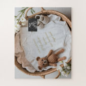 Neutrale babyonthulling zwangerschapsaankondiging  legpuzzel (Verticaal)