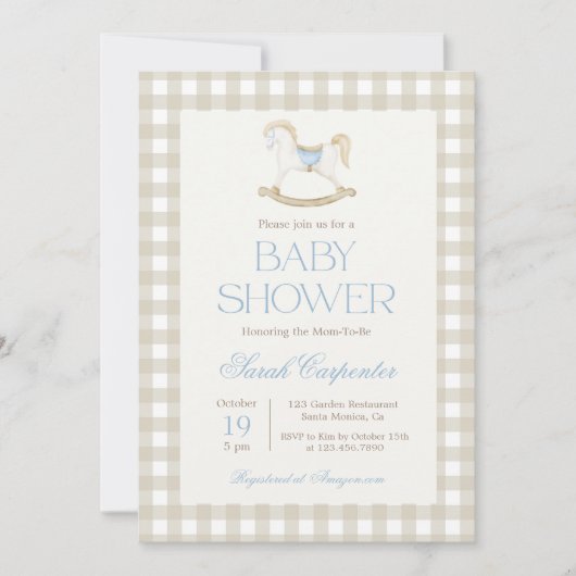 Neutrale babyshower uitnodiging (Voorkant)