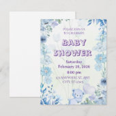Neutrale babyshower uitnodiging (Voorkant / Achterkant)