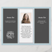 Neutrale Bedrijfs Brochure Logo, QR Code Tri-Fold (Achterkant)