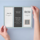 Neutrale Bedrijfs Brochure Logo, QR Code Tri-Fold (Hand)
