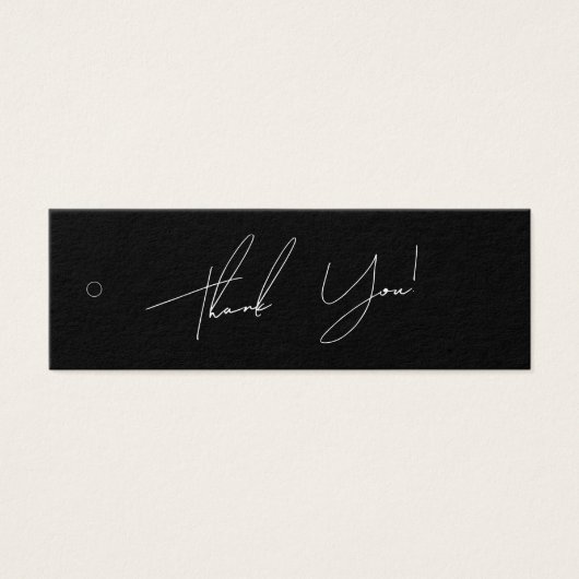 Neutrale bedrijfskleding Dank u Etiket Label ophan Mini Visitekaartjes (Voorkant)