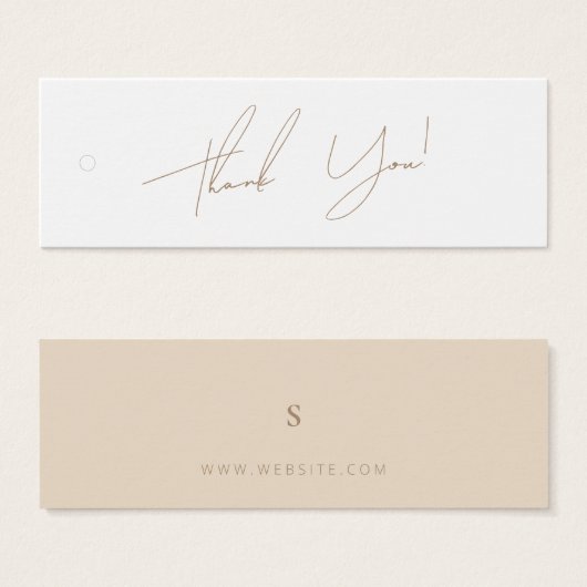 Neutrale bedrijfskleding Dank u Etiket Label ophan Mini Visitekaartjes (Voorkant /achterkant)