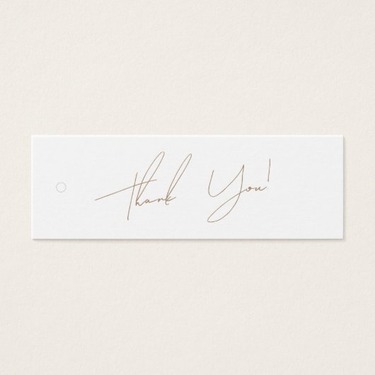 Neutrale bedrijfskleding Dank u Etiket Label ophan Mini Visitekaartjes (Voorkant)