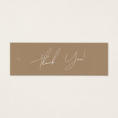 Neutrale bedrijfskleding Dank u Etiket Label ophan Mini Visitekaartjes (Voorkant)