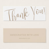 Neutrale bedrijfskleding Dank u Etiket Label ophan Mini Visitekaartjes (Voorkant /achterkant)