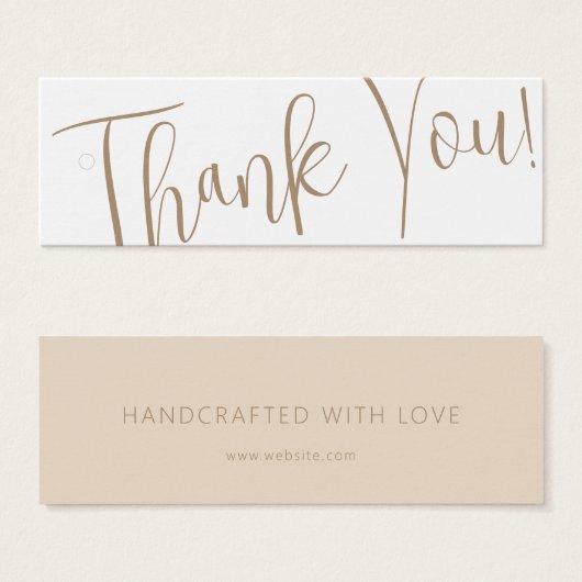 Neutrale bedrijfskleding Dank u Etiket Label ophan Mini Visitekaartjes (Voorkant /achterkant)
