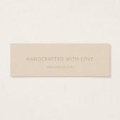 Neutrale bedrijfskleding Dank u Etiket Label ophan Mini Visitekaartjes (Achterkant)