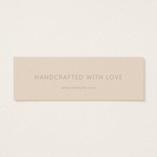 Neutrale bedrijfskleding Dank u Etiket Label ophan Mini Visitekaartjes (Achterkant)