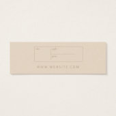 Neutrale bedrijfskleding Dank u Etiket Label ophan Mini Visitekaartjes (Achterkant)