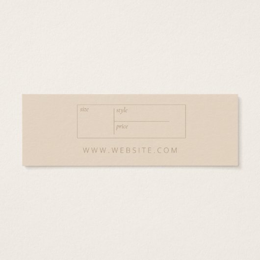 Neutrale bedrijfskleding Dank u Etiket Label ophan Mini Visitekaartjes (Achterkant)