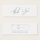 Neutrale bedrijfskleding Dank u Etiket Label ophan Mini Visitekaartjes (Voorkant /achterkant)