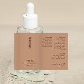 Neutrale Beige 2oz druppelfles Waterdichte Label Voedselcontainer Etiket