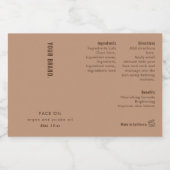 Neutrale Beige 2oz druppelfles Waterdichte Label Voedselcontainer Etiket (Enkel label)