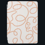 Neutrale Beige Abstracte Minimale Slagen van de Li iPad Air Cover<br><div class="desc">Middeleeuwse moderne Abstracte lijnen penselen - Minimale lijn - Zacht neutraal beige.</div>