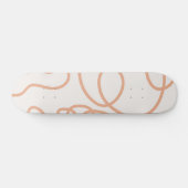 Neutrale Beige Abstracte Minimale Slagen van de Li Persoonlijk Skateboard (Horizontaal)