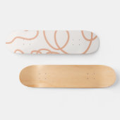 Neutrale Beige Abstracte Minimale Slagen van de Li Persoonlijk Skateboard (Horizontaal)