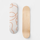 Neutrale Beige Abstracte Minimale Slagen van de Li Persoonlijk Skateboard (Voorkant)