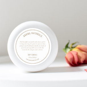 Neutrale beige bestanddelen Productetiket Ronde Sticker