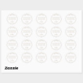 Neutrale beige bestanddelen Productetiket Ronde Sticker (Vel)