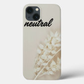 Neutrale Beige Bloemige Aesthetische iPhone 13 Hoe Case-Mate iPhone Case (Achterkant)