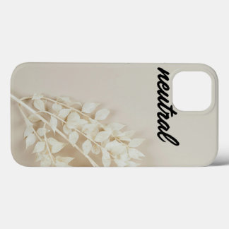 Neutrale Beige Bloemige Aesthetische iPhone 13 Hoe Case-Mate iPhone Case