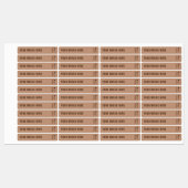 Neutrale Beige Boho Tamper Proof Slanke Waterdicht Labels (Vel)