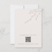 Neutrale Beige Bruiloft QR Code Behuizing Kaart (Achterkant)