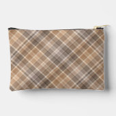 Neutrale Beige Bruine Taupe Plaid Gingham Patroon Etui (Achterkant)