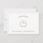 Neutrale Beige Candle Care Kaart (Achterkant)