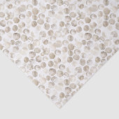 Neutrale Beige Crème Witte Waterverf Stippen Patro Tissuepapier (Detail)