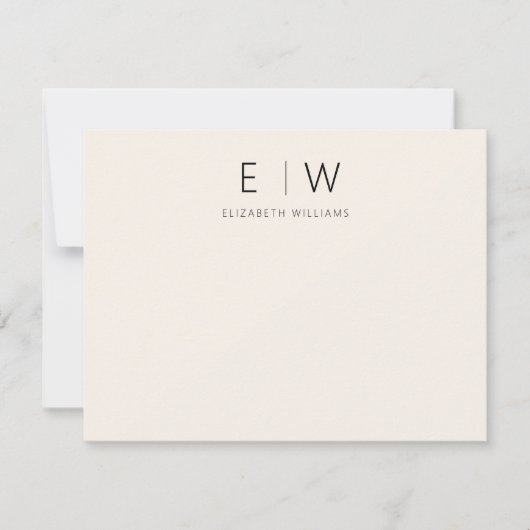 Neutrale Beige Elegant Modern Minimalist Dank u (Voorkant)