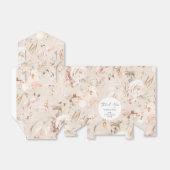 Neutrale beige elegante bloementuin bruiloft cadea bedankdoosjes (Uitgevouwen)