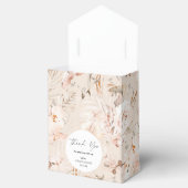 Neutrale beige elegante bloementuin bruiloft cadea bedankdoosjes (Geopend)
