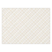 Neutrale Beige Gingham Baby Shower Tafelkleed (Voorkant (Horizontaal))