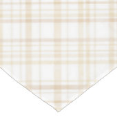 Neutrale Beige Gingham Baby Shower Tafelkleed (Gekanteld)