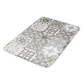 Neutrale, beige, grijze, Marokkaanse tegels Badmat (Gekanteld)