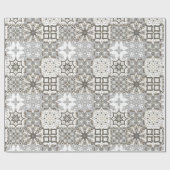 Neutrale, beige, grijze, Marokkaanse tegels Cadeaupapier (Vlak)
